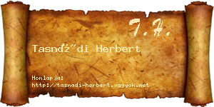 Tasnádi Herbert névjegykártya